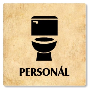 WC personál, 100x100mm, pergamen, Nevada